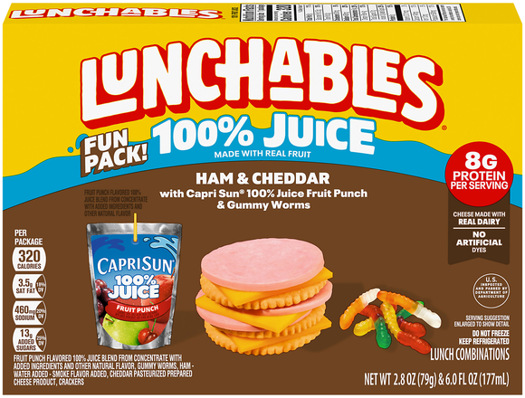 Lunchables Fun Pack Ham & Cheddar with Capri Sun
