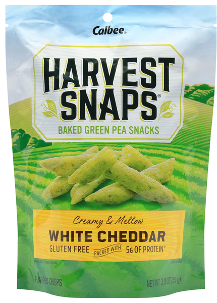 Harvest Snaps Gluten Free White Cheddar Baked Green Pea Crisps