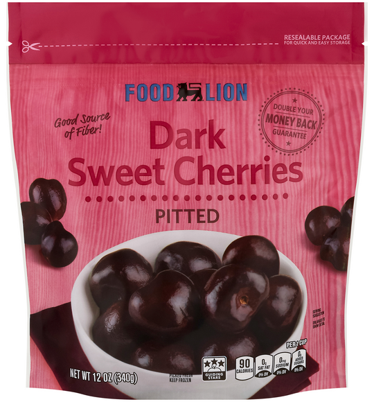 Food Lion Pitted Dark Sweet Cherries Frozen
