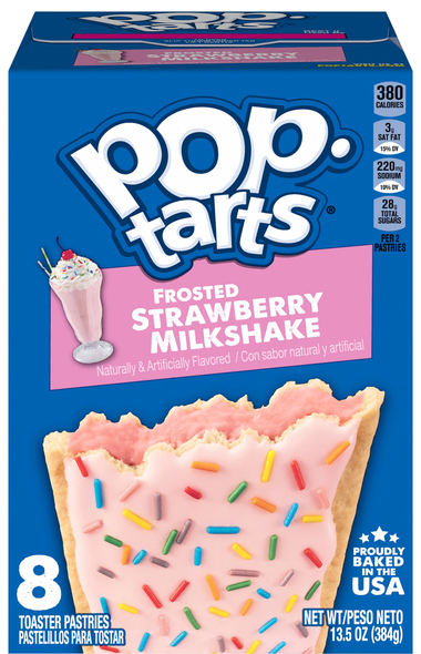 Pop-Tarts Frosted Strawberry Milkshake Toaster Pastries - 8 ct