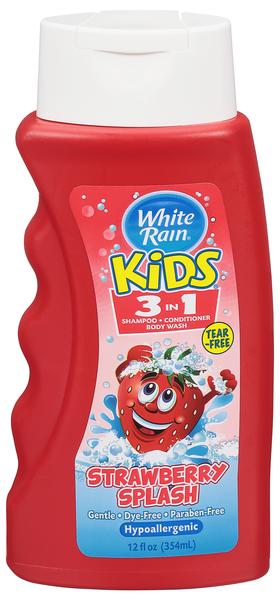 White Rain Kids Strawberry Splash 3-in-1 Shampoo + Conditioner + Body Wash