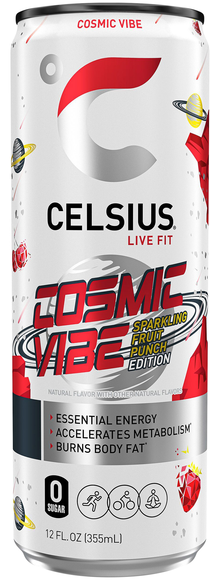 Celsius Live Fit Cosmic Vibe Sparkling Fruit Punch Energy Drink