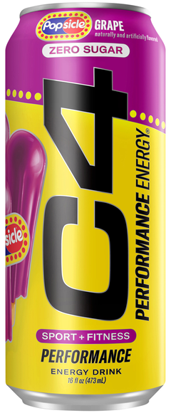 C4 Zero Sugar Popsicle Grape Performance Energy Drink