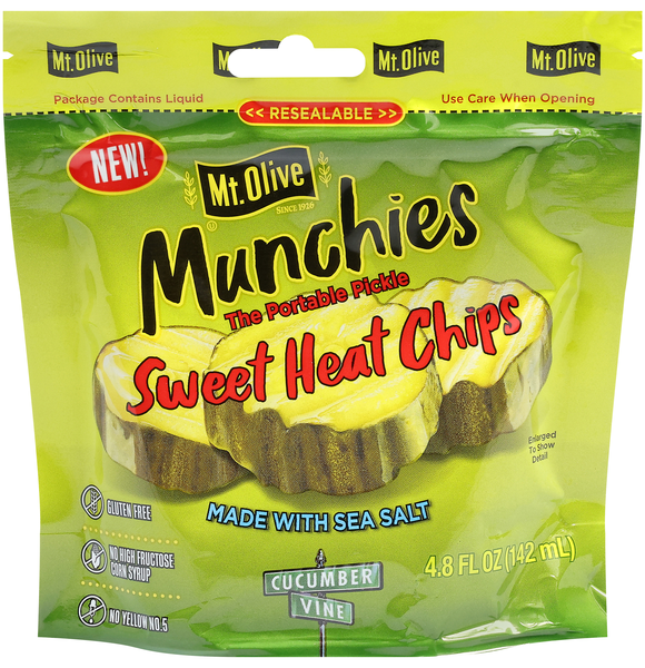Mt. Olive Munchies Sweet Heat Pickle Chips To Go Portable Pouch