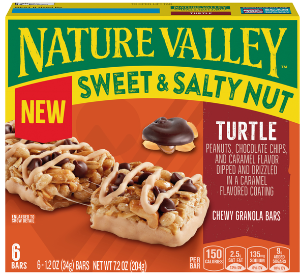 Nature Valley Sweet & Salty Nut Turtle Chewy Granola Bars - 6 ct