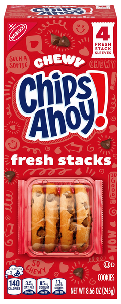 Nabisco Chips Ahoy! Fresh Stacks Chewy Chocolate Chip Cookies - 4 ct