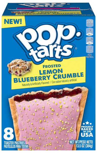Pop-Tarts Frosted Lemon Blueberry Crumble Toaster Pastries - 8 ct