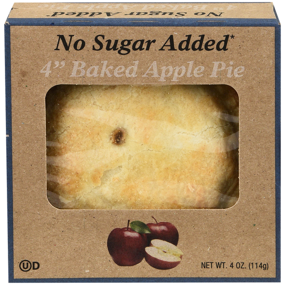 No Sugar Added Baked Apple Pie 4 Inch