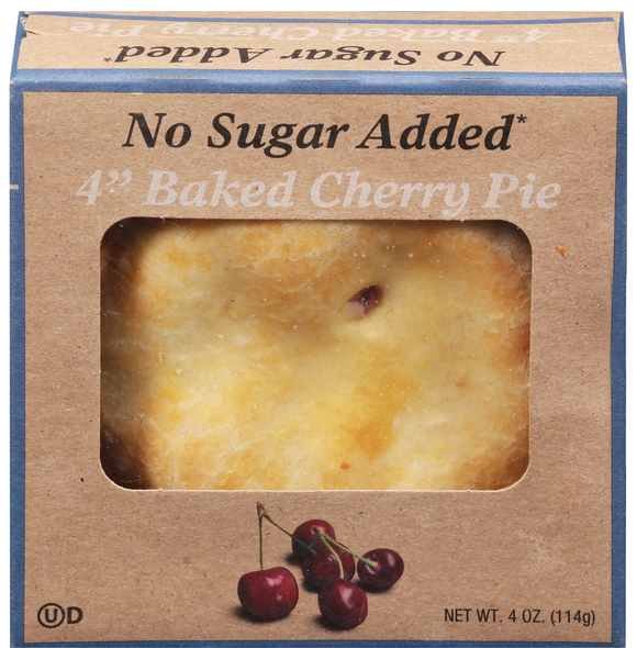 No Sugar Added Baked Cherry Pie 4 Inch