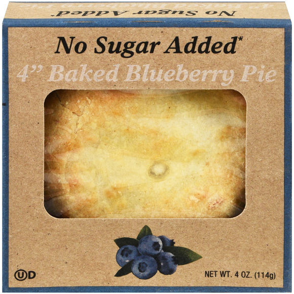 No Sugar Added Baked Blueberry Pie 4 Inch