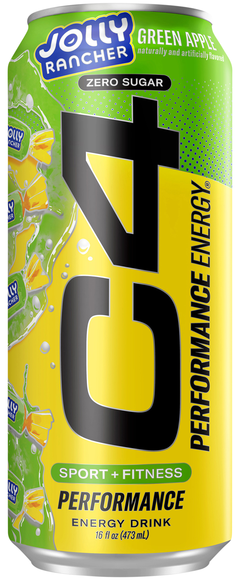 C4 Zero Sugar Performance Jolly Rancher Green Apple Energy Drink