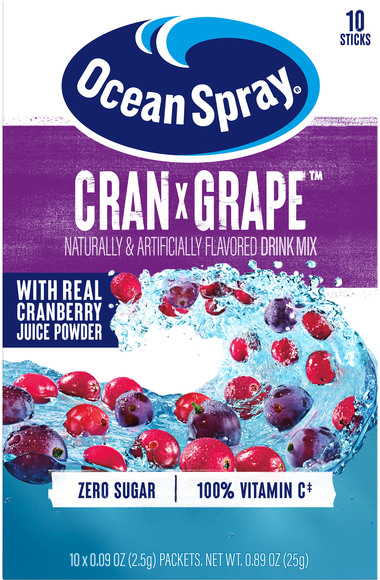 Ocean Spray Zero Sugar Cran x Grape Drink Mix - 10 ct
