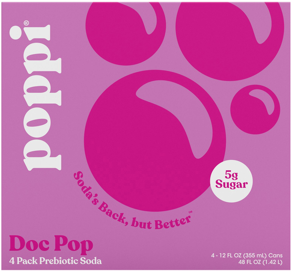 Poppi Doc Pop Prebiotic Soda - 4 pk