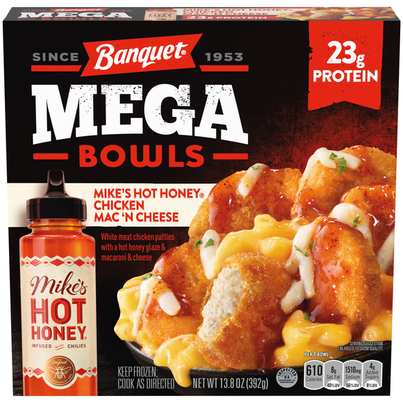 Banquet MEGA Bowls Mike's Hot Honey Chicken Mac 'n Cheese Frozen Meal