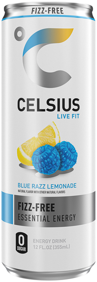 Celsius Live Fit Blue Razz Lemonade Fizz-Free Energy Drink