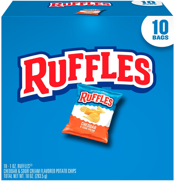 Ruffles Cheddar & Sour Cream Potato Chips - 10 ct
