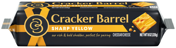 Cracker Barrel Sharp Yellow Cheddar Cheese Block