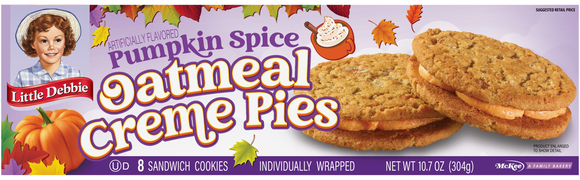 Little Debbie Pumpkin Spice Oatmeal Creme Pies - 8 ct