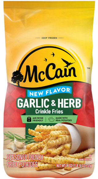 McCain Garlic & Herb Crinkle Fries Frozen