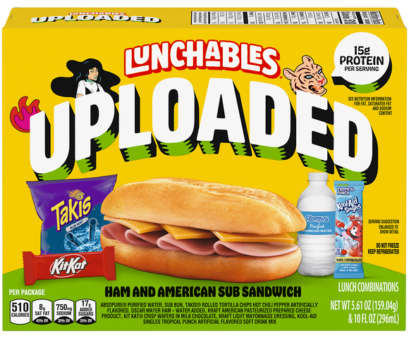 Lunchables Uploaded Ham & American Sub Sandwich