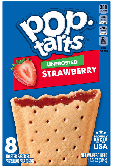 Pop-Tarts Unfrosted Strawberry Toaster Pastries - 8 ct