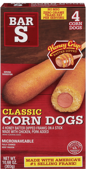 Bar-S Classic Corn Dogs - 4 ct Frozen