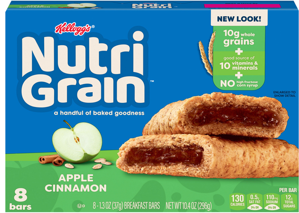 Nutri-Grain Apple Cinnamon Soft Baked Breakfast Bars - 8 ct
