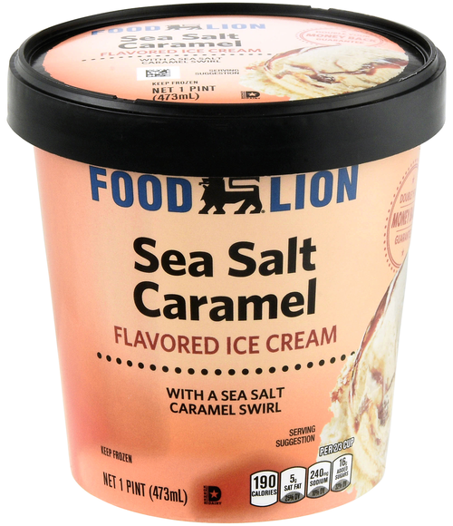 Food Lion Sea Salt Caramel Flavored Ice Cream