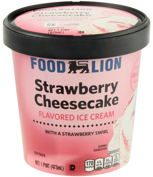 Food Lion Strawberry Cheesecake Flavored Ice Cream