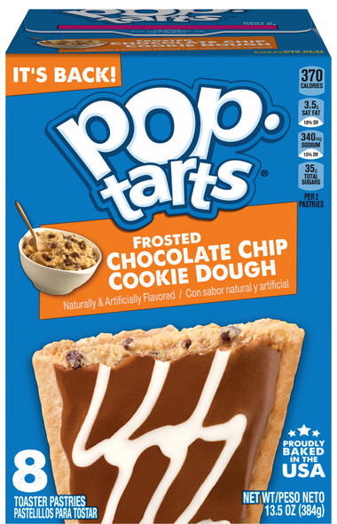 Pop-Tarts Frosted Chocolate Chip Cookie Dough Toaster Pastries - 8 ct