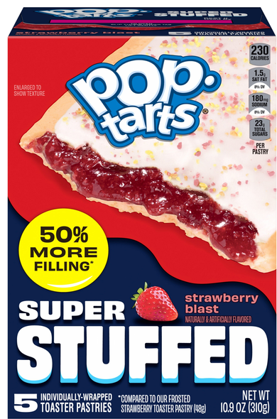 Pop-Tarts Super Stuffed Strawberry Blast Toaster Pastries - 5 ct