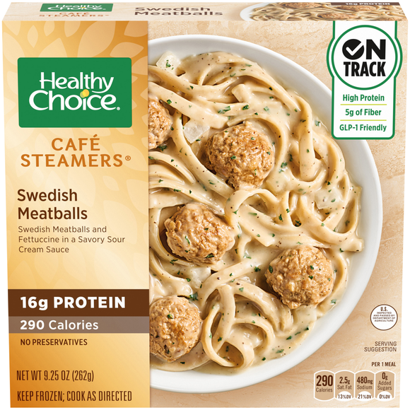 Healthy Choice Cafe Steamers Swedish Meatballs Frozen Meal