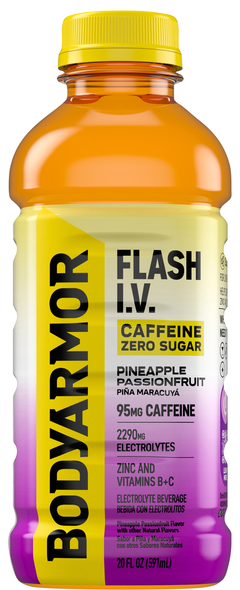 BODYARMOR Flash I.V. 0 Sugar Pineapple & PassionFruit Electrolyte Beverage