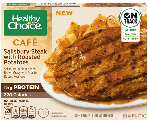 Healthy Choice Cafe Salisbury Steak with Roasted Potatoes Frozen Meal
