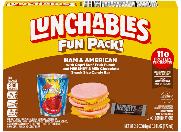 Lunchables Fun Pack Ham & American with Capri Sun