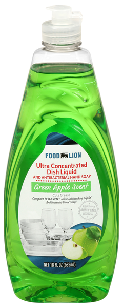 Food Lion Green Apple Scent Ultra Concentrated Liquid Dish Soap