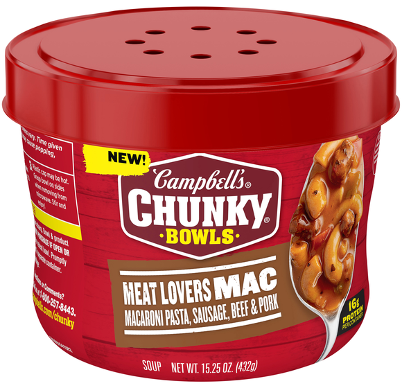 Campbell's Chunky Bowl Meat Lovers Mac Microwavable