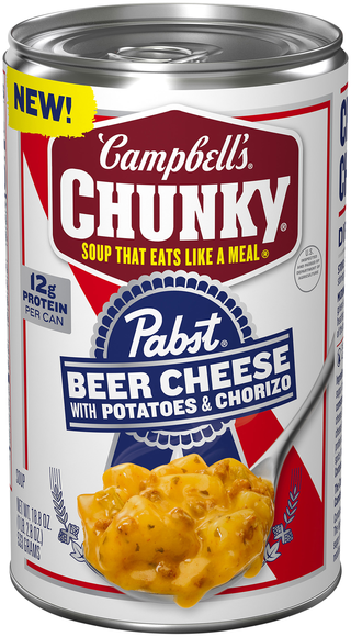 Campbell's Chunky Pabst Beer Cheese with Potatoes & Chorizo Soup