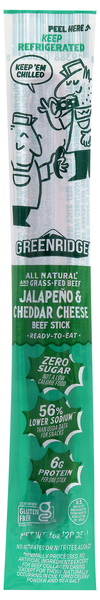 Greenridge Naturals Jalapeno & Cheddar Cheese Beef Stick