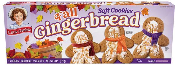 Little Debbie Fall Gingerbread Soft Cookies - 8 ct