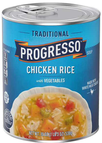 Progresso Traditional Gluten Free Chicken Rice Soup with Vegetables