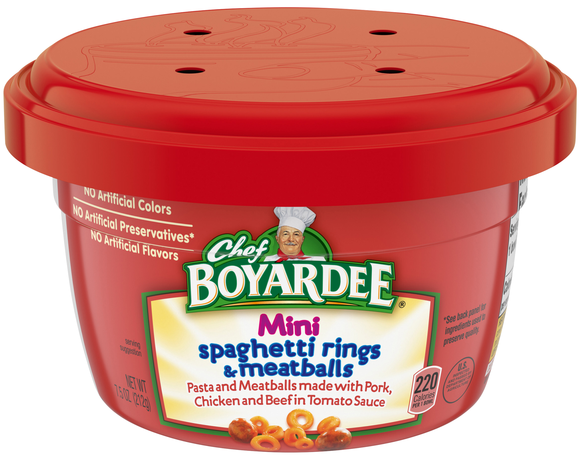 Chef Boyardee Mini Spaghetti Rings & Meatballs Microwavable Bowl