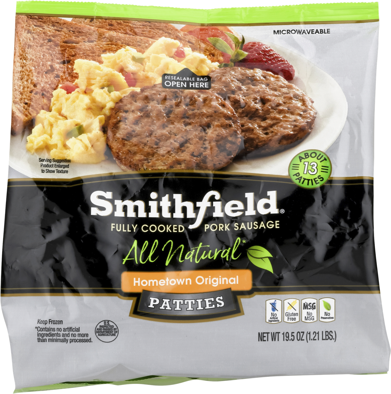 Smithfield Breakfast Sausage Roll, Links or Patties 12-16 oz, $3.33