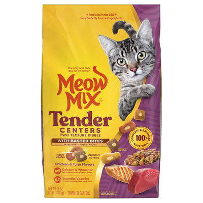 Meow Mix Tender Centers or Original Dry Cat Food, 14.2-16 lb, $17.99