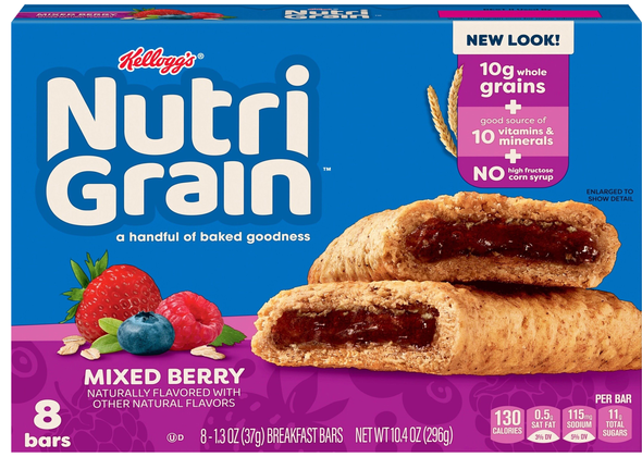 Nutri-Grain Mixed Berry Soft Baked Breakfast Bars - 8 ct