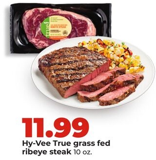 Hy-Vee True grass fed ribeye steak