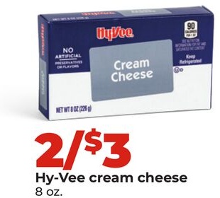 Hy-Vee cream cheese
