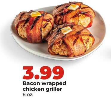 Bacon wrapped chicken griller