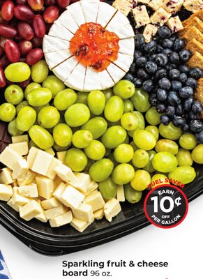 Sparkling fruit & cheese board