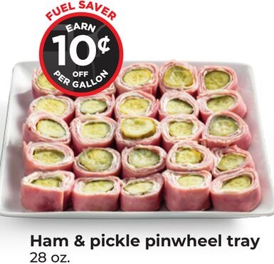 Ham & pickle pinwheel tray